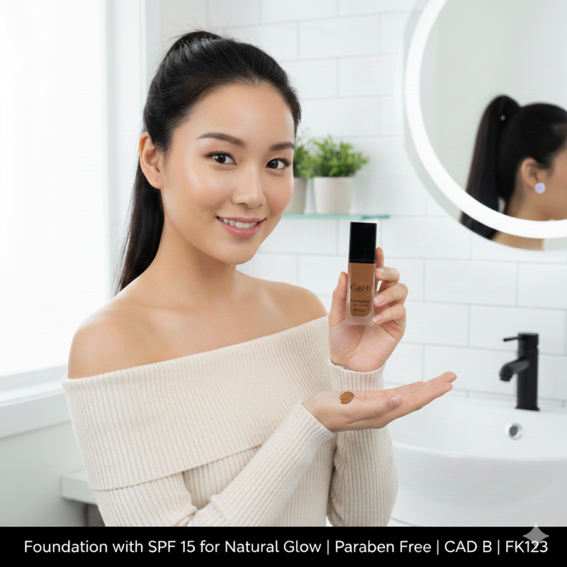Foundation with SPF 15 for Natural Glow | Paraben Free | CAD B | FK123