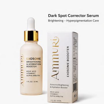 Ammuri Exosome Booster Serum – Brightening & Hydration Booster with Kojic Acid, Vitamin C & Alpha Arbutin | Fades Dark Spots, Evens Skin Tone & Boosts Radiance | For Face & Body – 30ml