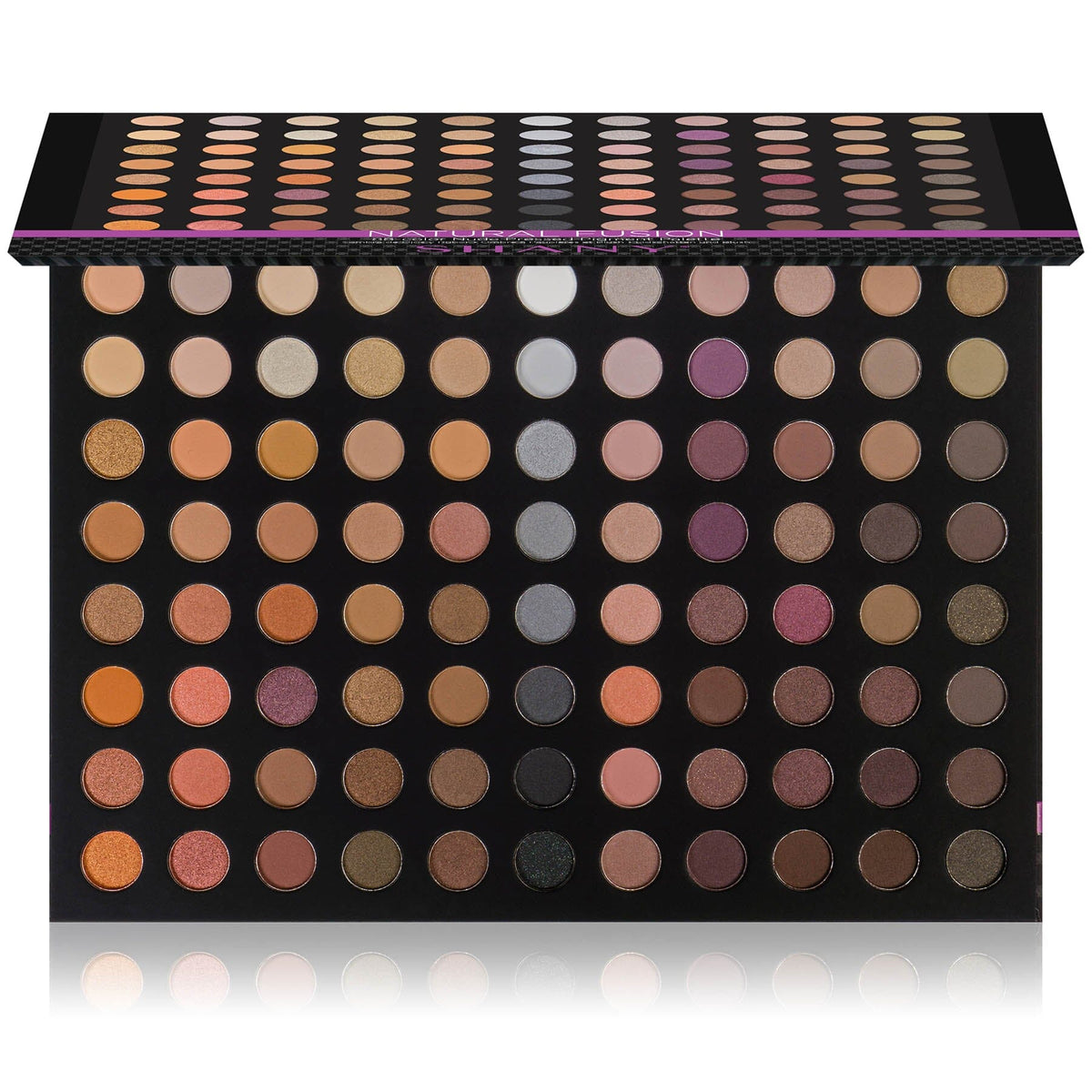 SHANY Natural Fusion Eyeshadow Makeup Palette - 88 Color Highly Pigmented Blendable Natural Color Matte Eye shadow Palette - Nude - SHOP NATURAL FUSION - EYE SHADOW SETS - ITEM# SHANY88-T