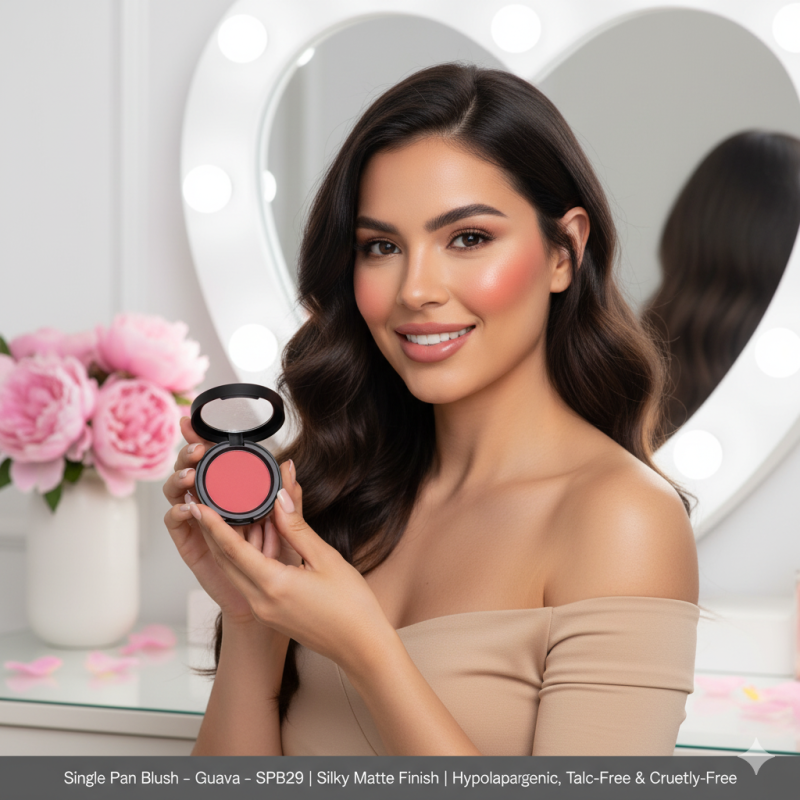 Single Pan Blush – Guava – SPB29 | Silky Matte Finish | Hypoallergenic, Talc-Free & Cruelty-Free