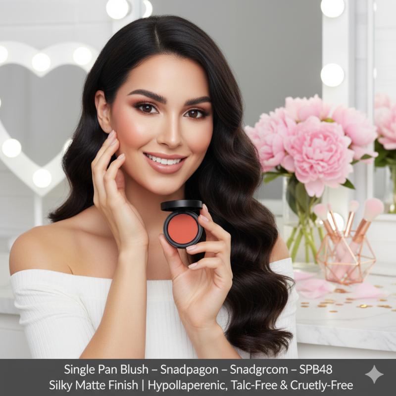 Single Pan Blush – Snapdragon – SPB48 | Silky Matte Finish | Hypoallergenic, Talc-Free & Cruelty-Free